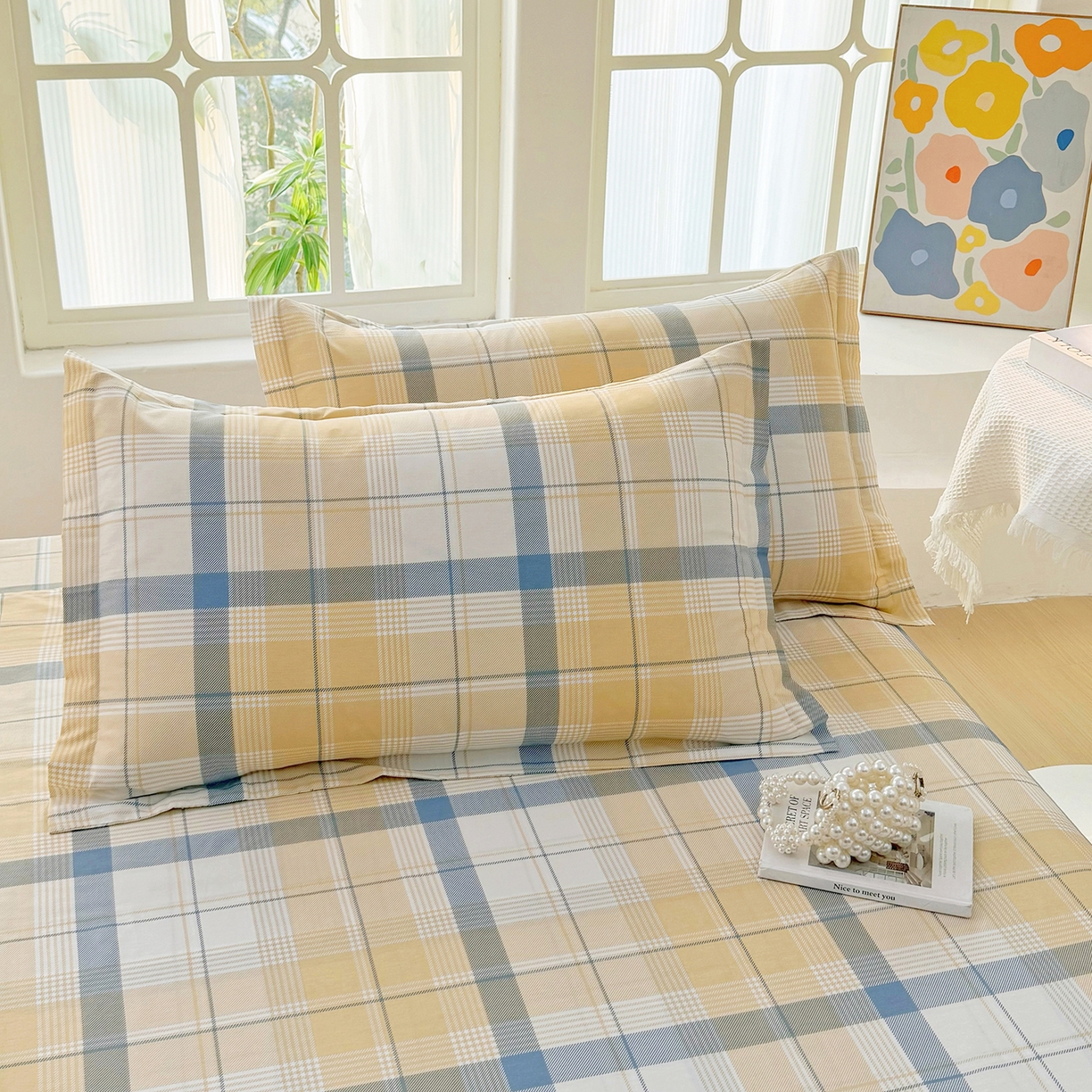 91家纺网 家纺一手货源 找家纺 （总）安逸家纺 2026新款全棉纯棉印花12868系列-枕套单件单枕套