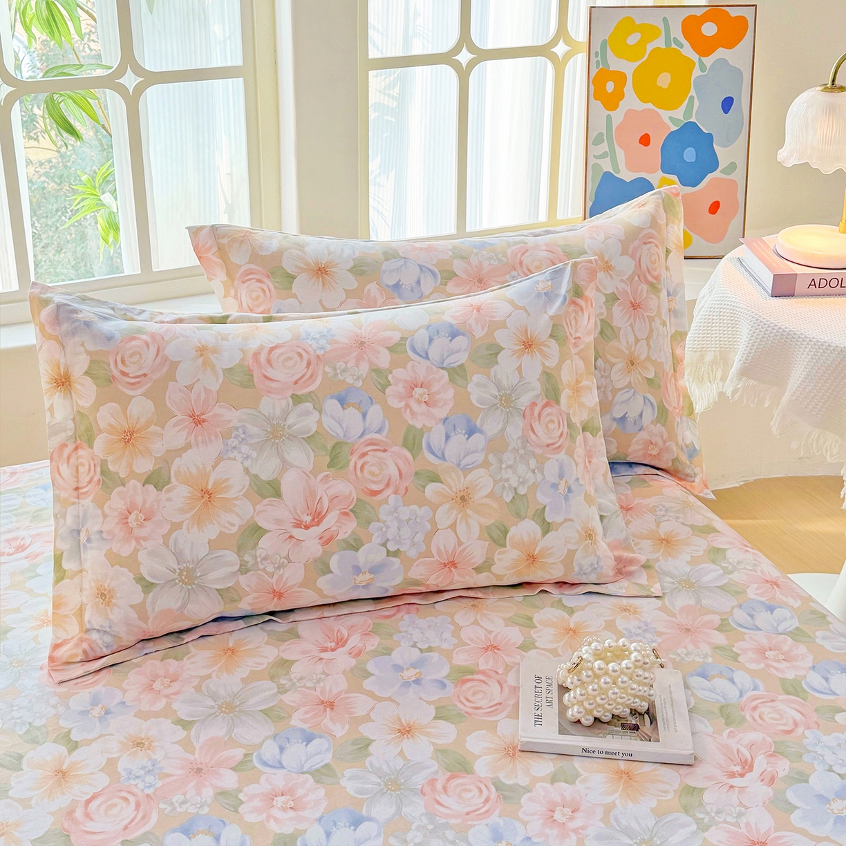 91家纺网 家纺一手货源 找家纺 （总）安逸家纺 2026新款全棉纯棉印花12868系列-枕套单件单枕套