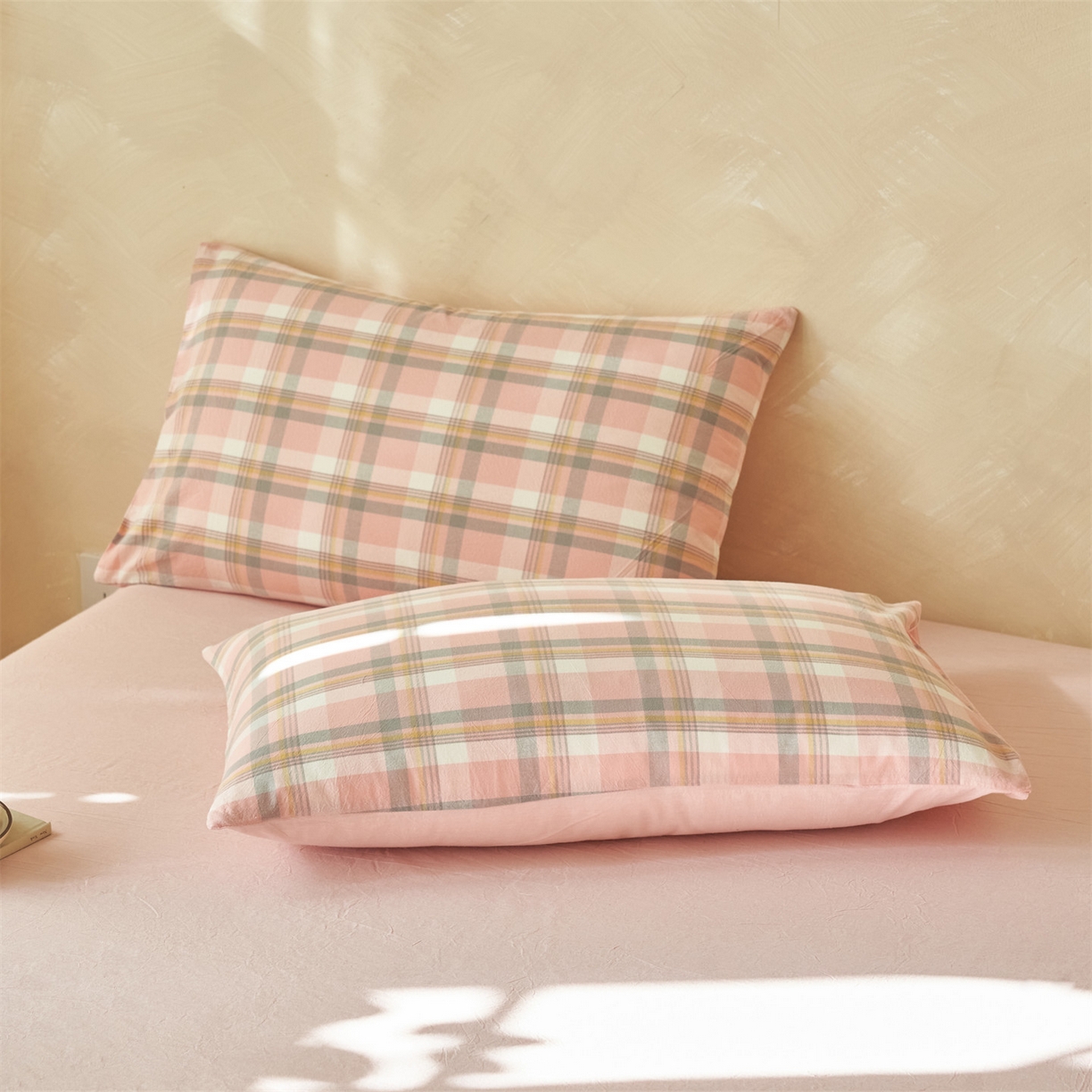 91家纺网 家纺一手货源 找家纺 恒爱家纺 2026新款A类色织全棉水洗夏被四件套 NLS莫尼-玉