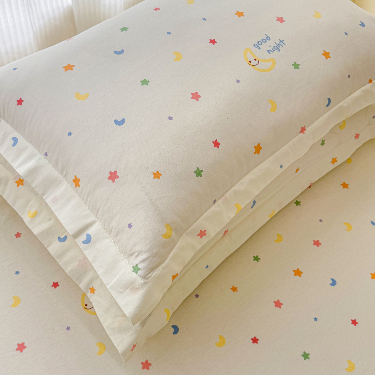 91家纺网 家纺一手货源 找家纺 安逸家纺 2026新款全棉纯棉印花12868系列-枕套单件单枕套 繁星