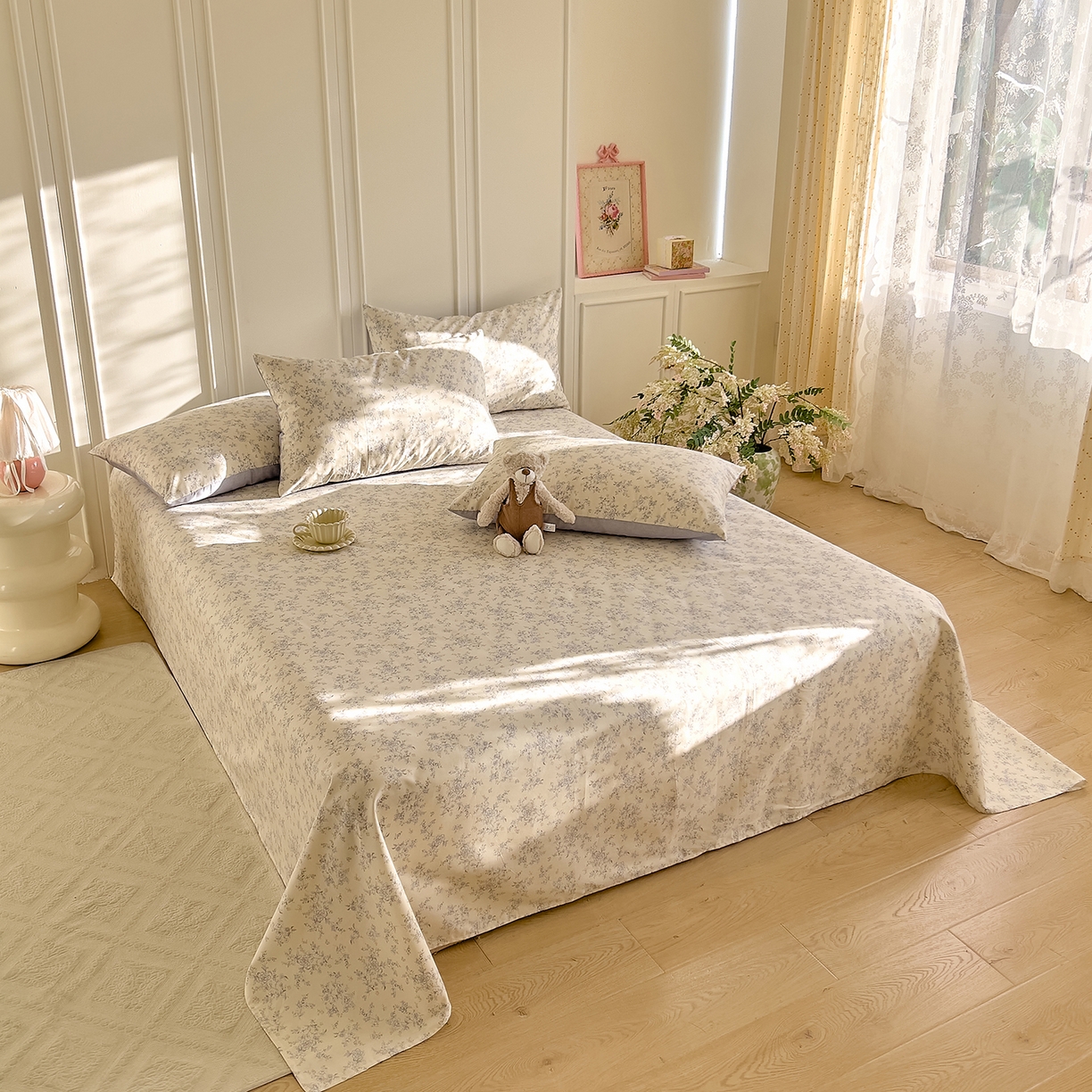 91家纺网 家纺一手货源 找家纺 （总）DoDo 兜兜 2026新款全棉纯棉小碎花单床单床单单件单品床单（可定做尺寸）