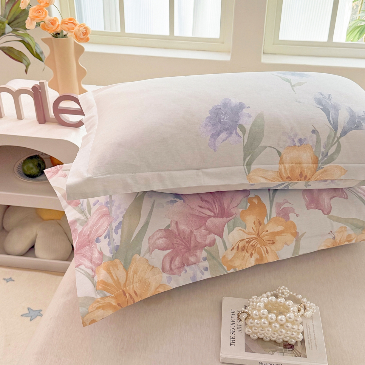 91家纺网 家纺一手货源 找家纺 安逸家纺 2026新款全棉纯棉印花12868系列-枕套单件单枕套 桂馥兰香