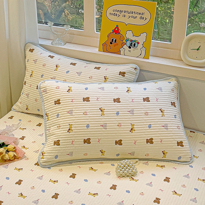 91家纺网 家纺一手货源 找家纺 漫时光 2026新款全棉新疆棉花夹层枕套单品 奇趣缤纷