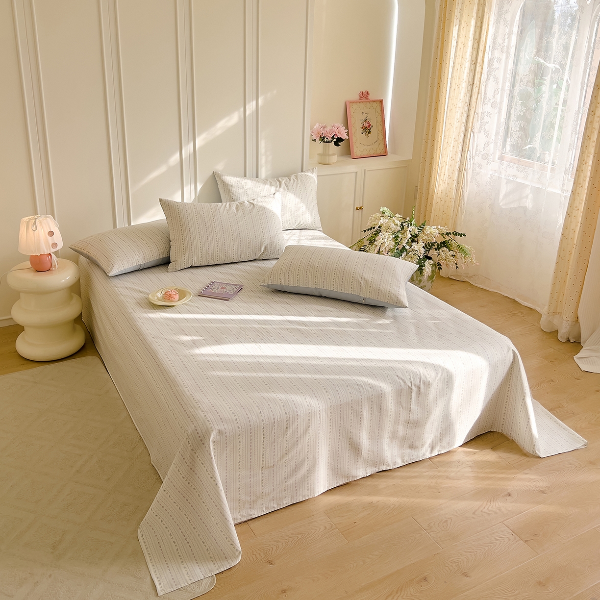 91家纺网 家纺一手货源 找家纺 DoDo 兜兜 2026新款全棉纯棉小碎花单床单床单单件单品床单（可定做尺寸） 沐雅之风