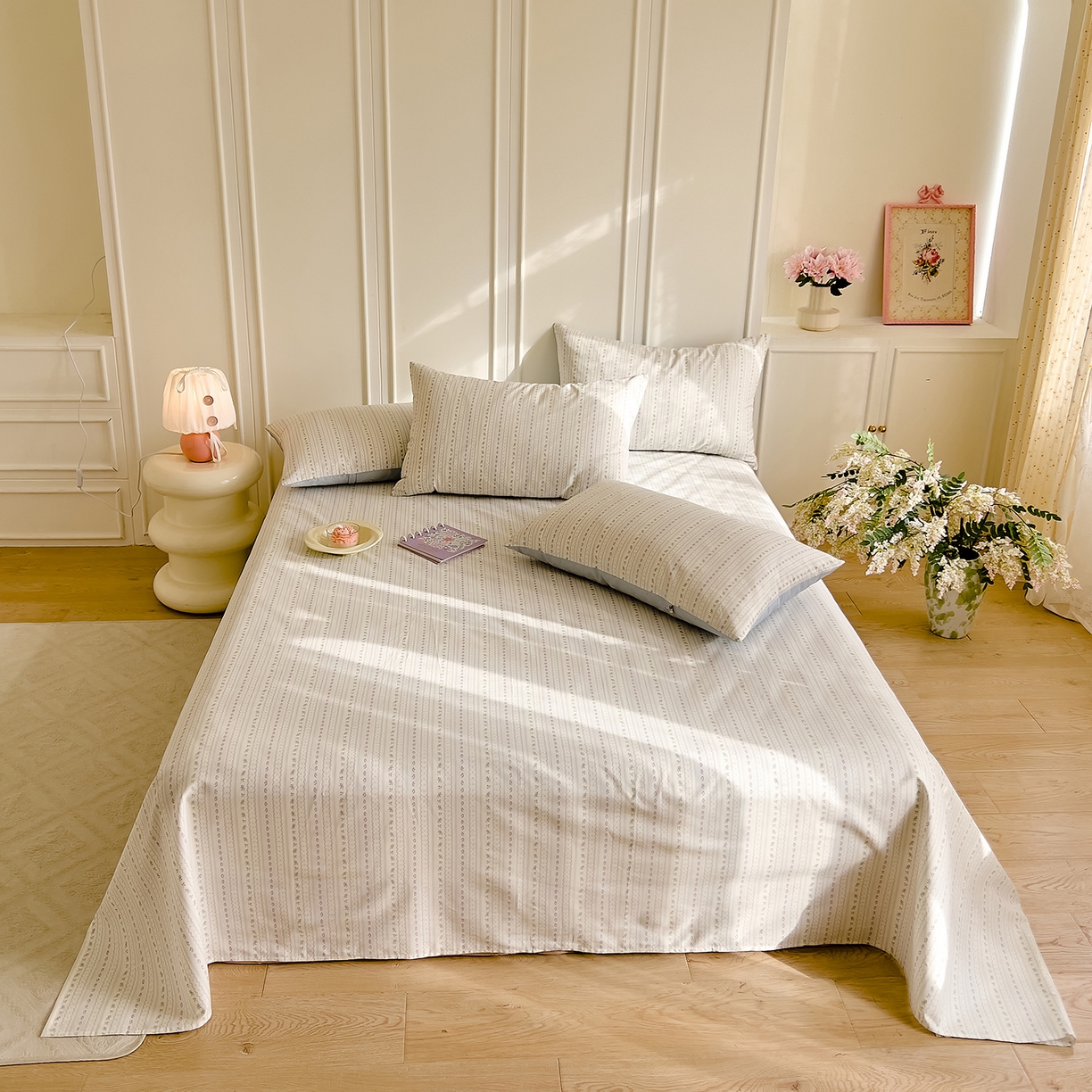 91家纺网 家纺一手货源 找家纺 DoDo 兜兜 2026新款全棉纯棉小碎花单床单床单单件单品床单（可定做尺寸） 沐雅之风