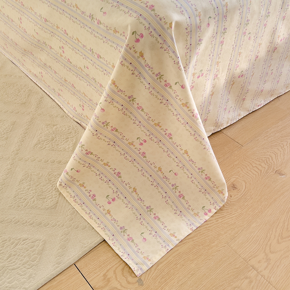 91家纺网 家纺一手货源 找家纺 DoDo 兜兜 2026新款全棉纯棉小碎花单床单床单单件单品床单（可定做尺寸） 花季时光