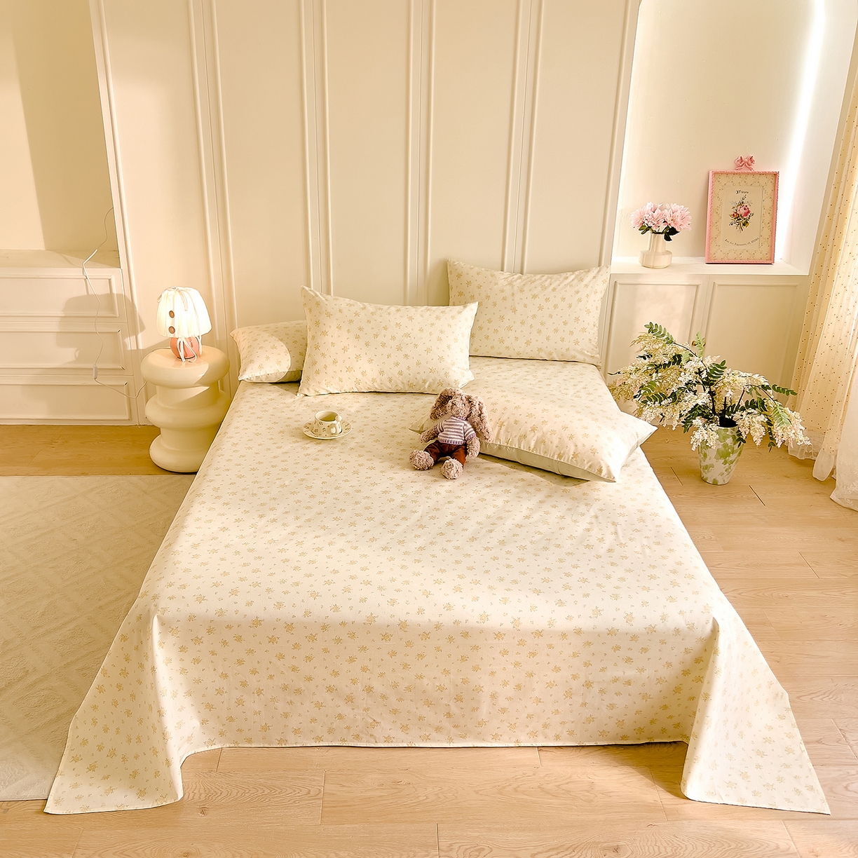 91家纺网 家纺一手货源 找家纺 DoDo 兜兜 2026新款全棉纯棉小碎花单床单床单单件单品床单（可定做尺寸） 春信予你