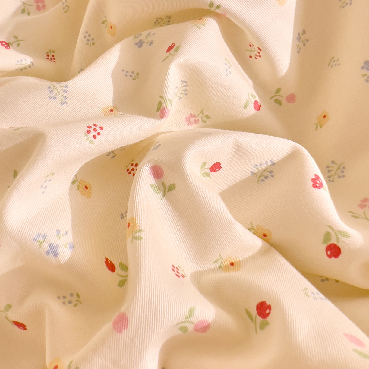 91家纺网 家纺一手货源 找家纺 DoDo 兜兜 2026新款全棉纯棉小碎花单床单床单单件单品床单（可定做尺寸） 春之约-绿