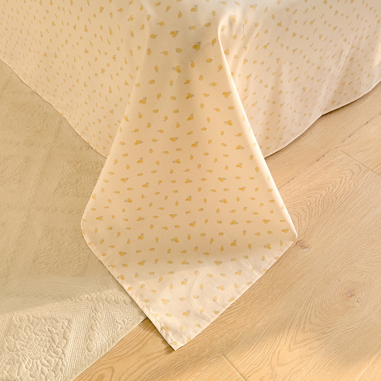 91家纺网 家纺一手货源 找家纺 DoDo 兜兜 2026新款全棉纯棉小碎花单床单床单单件单品床单（可定做尺寸） 柠檬蜜茶