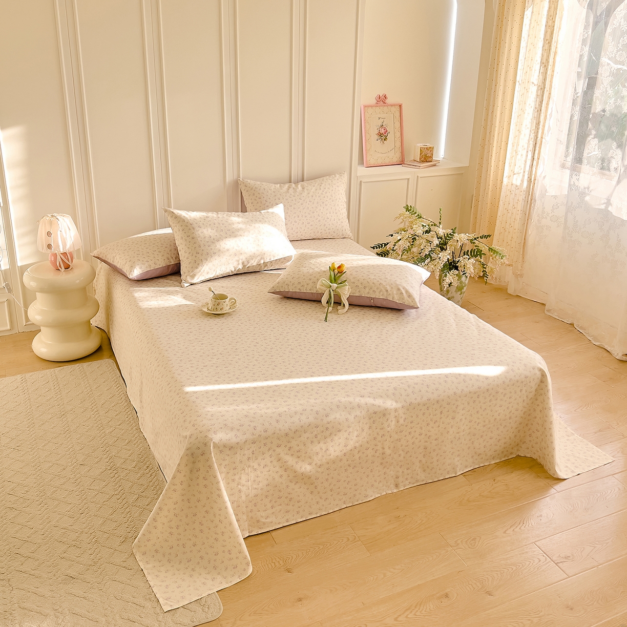 91家纺网 家纺一手货源 找家纺 DoDo 兜兜 2026新款全棉纯棉小碎花单床单床单单件单品床单（可定做尺寸） 山野花集