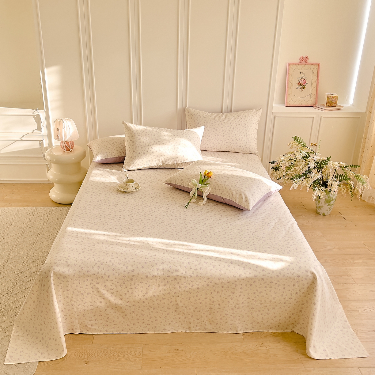 91家纺网 家纺一手货源 找家纺 DoDo 兜兜 2026新款全棉纯棉小碎花单床单床单单件单品床单（可定做尺寸） 山野花集