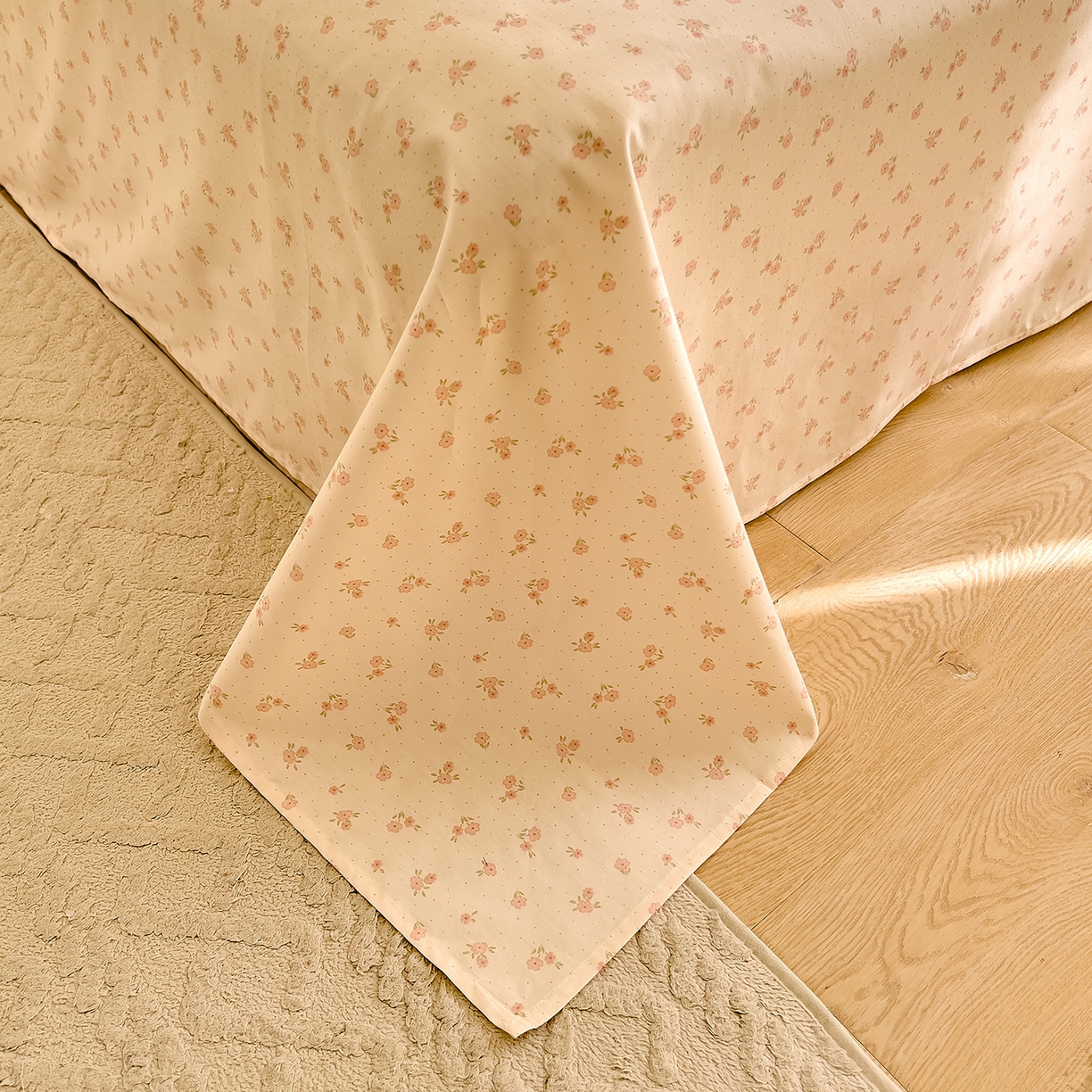 91家纺网 家纺一手货源 找家纺 DoDo 兜兜 2026新款全棉纯棉小碎花单床单床单单件单品床单（可定做尺寸） 拥抱美好