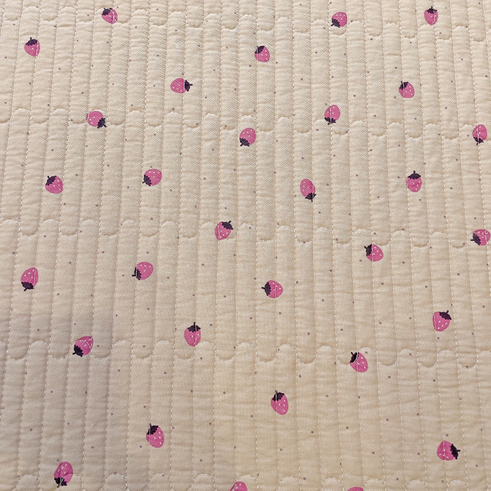 91家纺网 家纺一手货源 找家纺 漫时光 2026新款全棉新疆棉花夹层枕套单品 小草莓