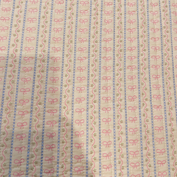 91家纺网 家纺一手货源 找家纺 漫时光 2026新款全棉新疆棉花夹层枕套单品 小蝴蝶结