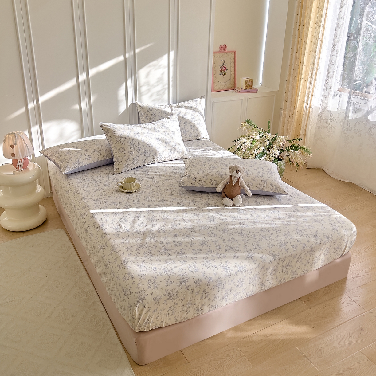 91家纺网 家纺一手货源 找家纺 （总）DoDo 兜兜 2026新款全棉纯棉小碎花单床笠床笠单件单品床笠（可定做尺寸）