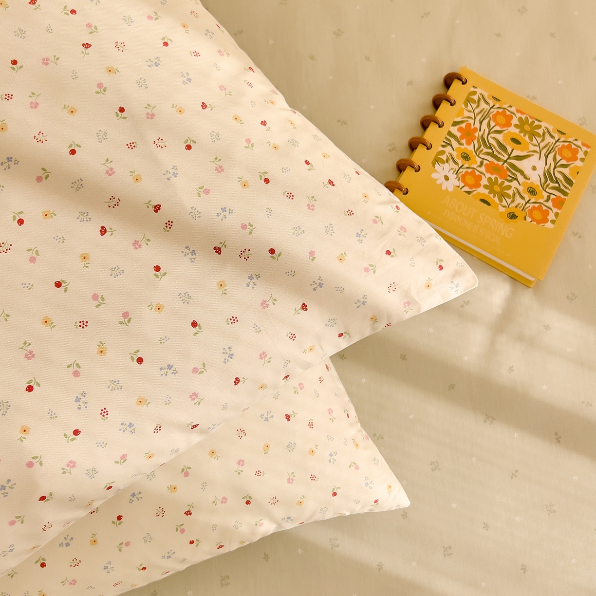 91家纺网 家纺一手货源 找家纺 DoDo 兜兜 2026新款全棉纯棉小碎花单床笠床笠单件单品床笠（可定做尺寸） 春之约-绿