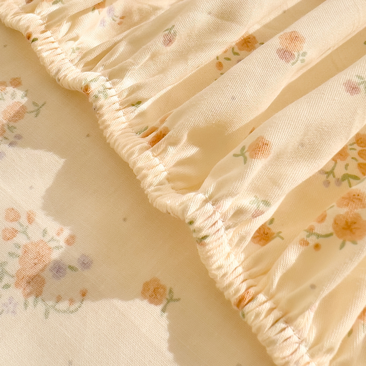 91家纺网 家纺一手货源 找家纺 DoDo 兜兜 2026新款全棉纯棉小碎花单床笠床笠单件单品床笠（可定做尺寸） 樱草恋歌