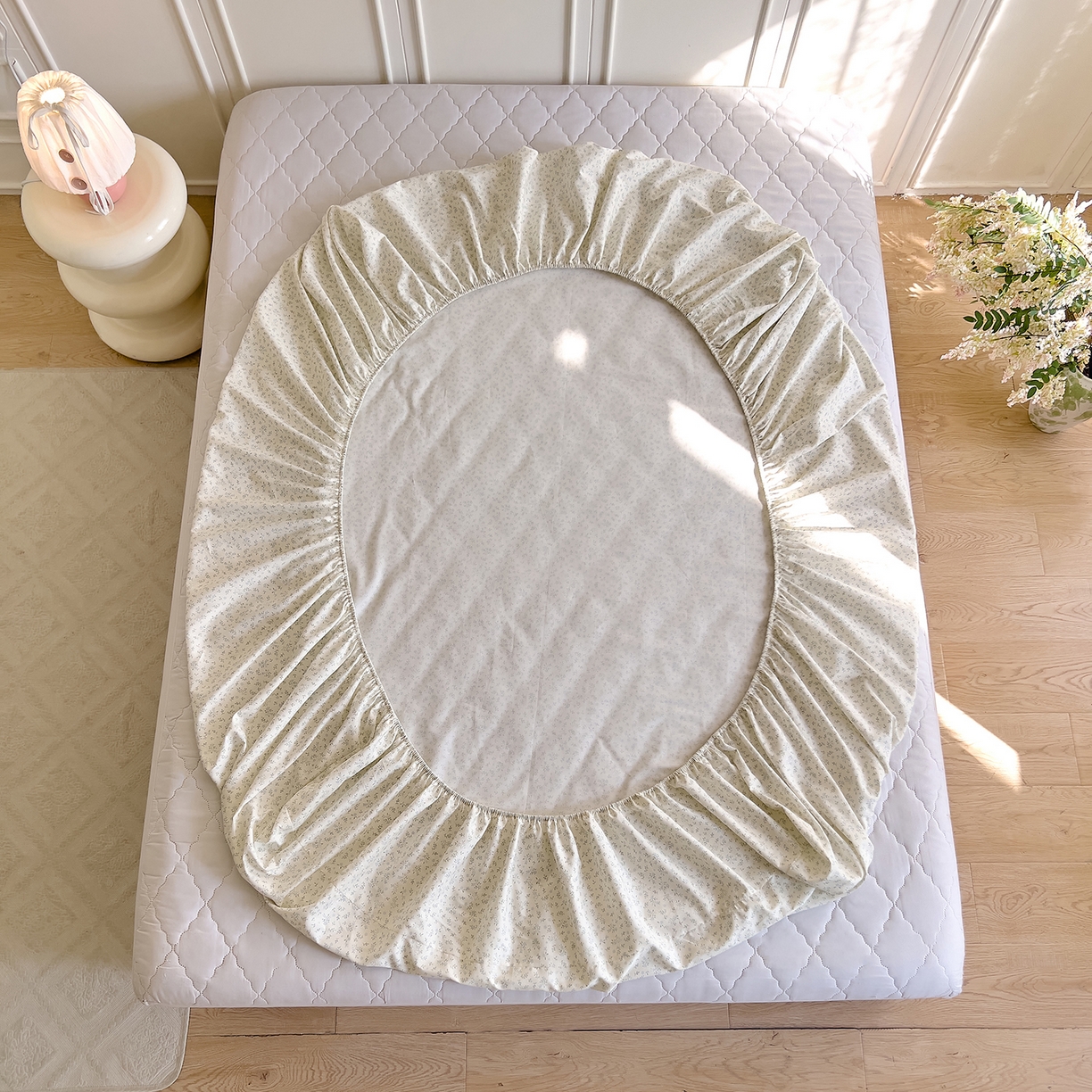 91家纺网 家纺一手货源 找家纺 DoDo 兜兜 2026新款全棉纯棉小碎花单床笠床笠单件单品床笠（可定做尺寸） 楼兰阁