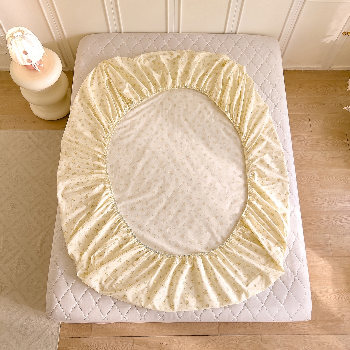 91家纺网 家纺一手货源 找家纺 DoDo 兜兜 2026新款全棉纯棉小碎花单床笠床笠单件单品床笠（可定做尺寸） 春信予你