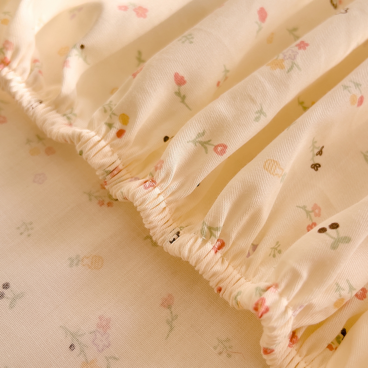 91家纺网 家纺一手货源 找家纺 DoDo 兜兜 2026新款全棉纯棉小碎花单床笠床笠单件单品床笠（可定做尺寸） 春之约-粉