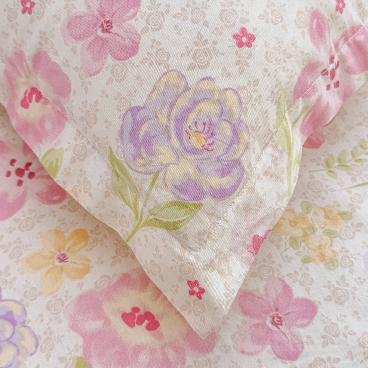 91家纺网 家纺一手货源 找家纺 安逸家纺 2026新款全棉纯棉印花12868系列-枕套单件单枕套 甜心花朵