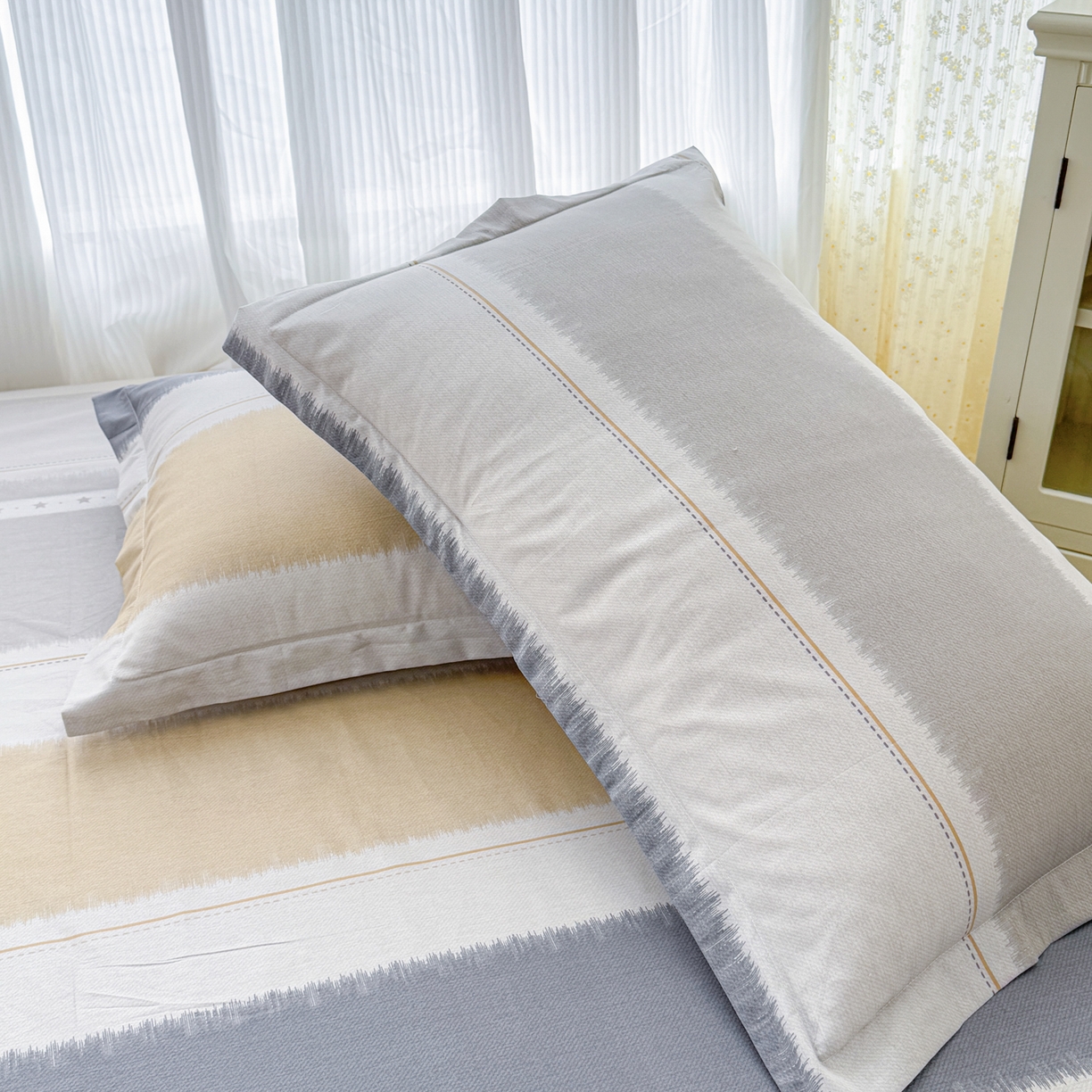 91家纺网 家纺一手货源 找家纺 安逸家纺 2026新款全棉纯棉印花12868系列-枕套单件单枕套 星辰大海