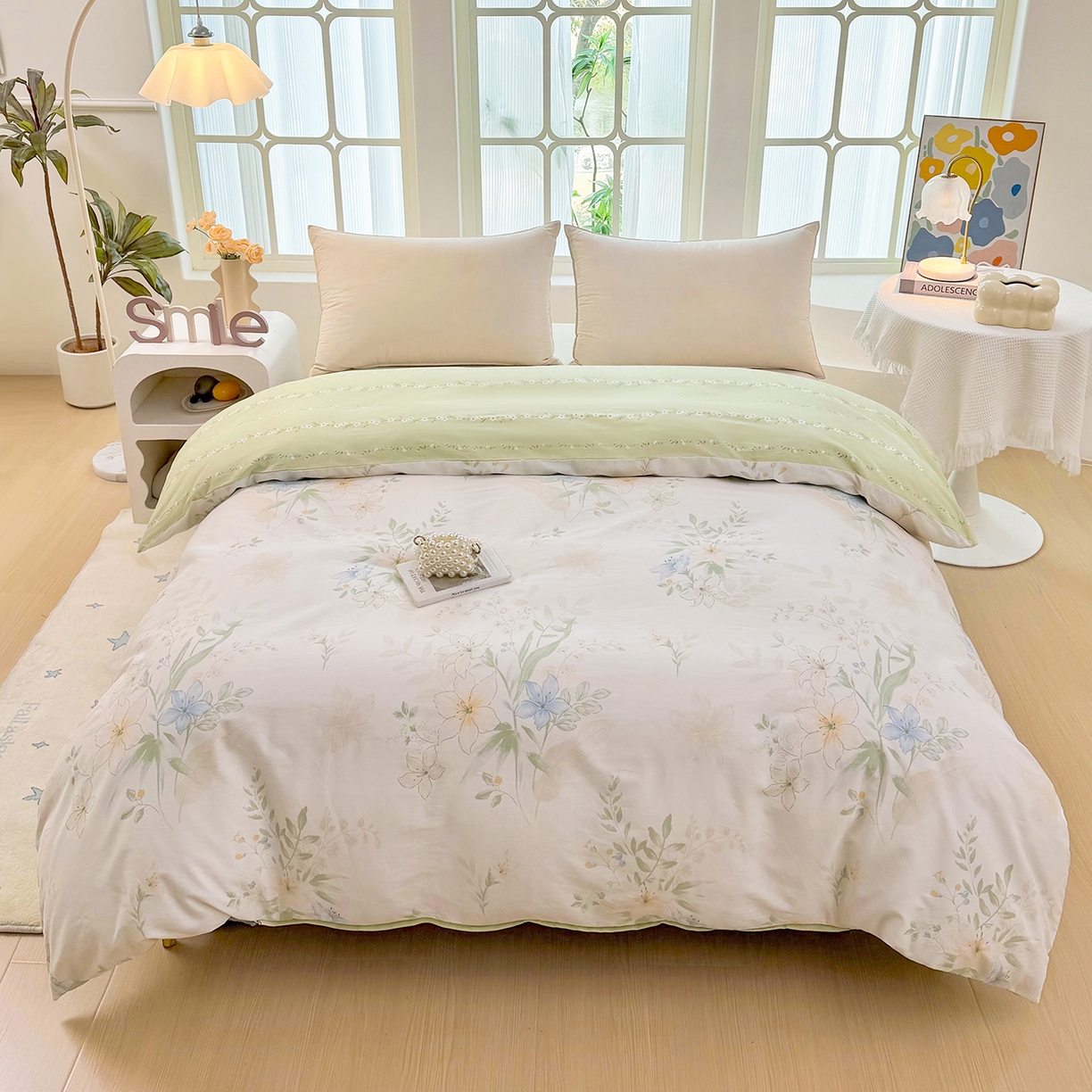 91家纺网 家纺一手货源 找家纺 安逸家纺 2026新款全棉纯棉印花12868系列-被套单件单被套 格拉花园