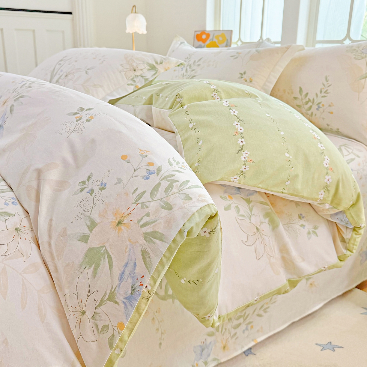 91家纺网 家纺一手货源 找家纺 安逸家纺 2026新款全棉纯棉印花12868系列-被套单件单被套 格拉花园