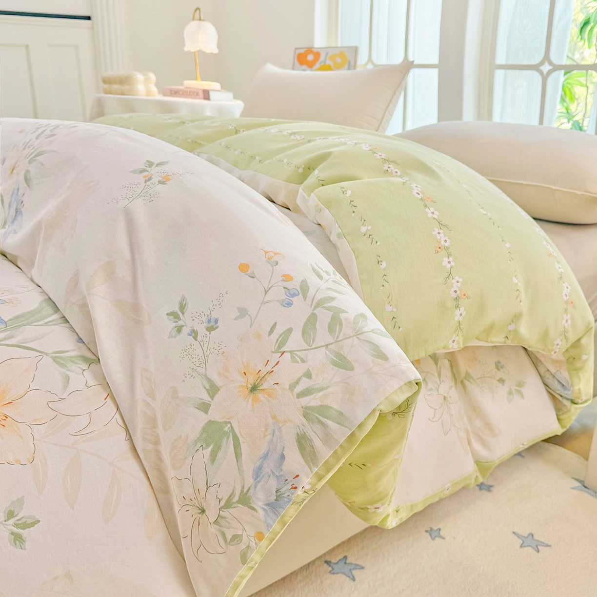 91家纺网 家纺一手货源 找家纺 安逸家纺 2026新款全棉纯棉印花12868系列-被套单件单被套 格拉花园