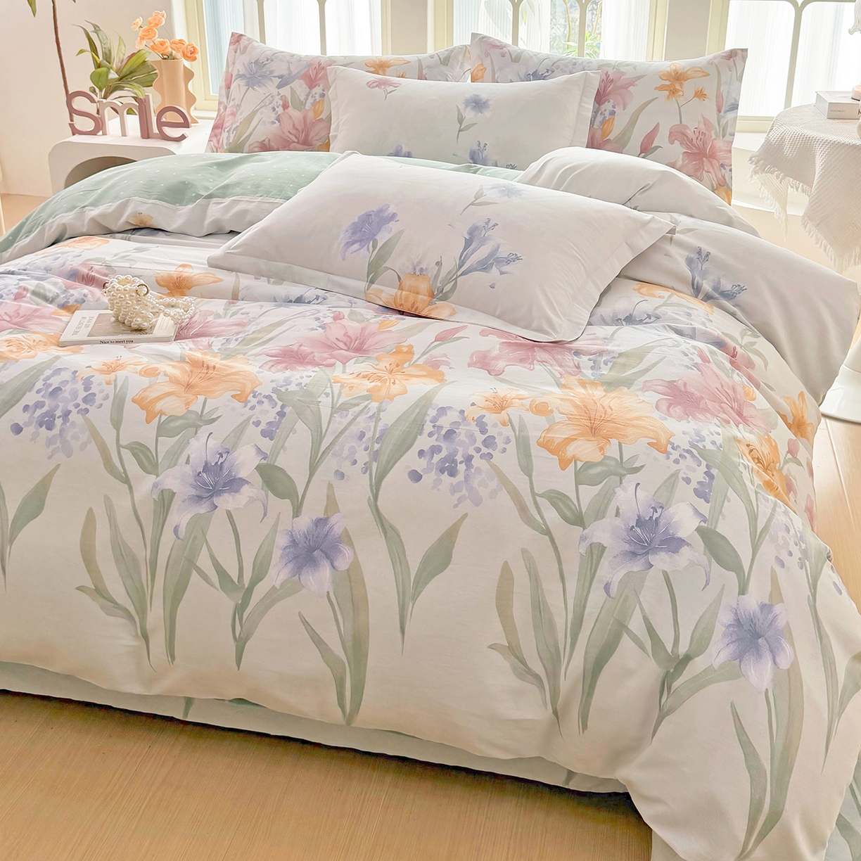 91家纺网 家纺一手货源 找家纺 安逸家纺 2026新款全棉纯棉印花12868系列-被套单件单被套 桂馥兰香