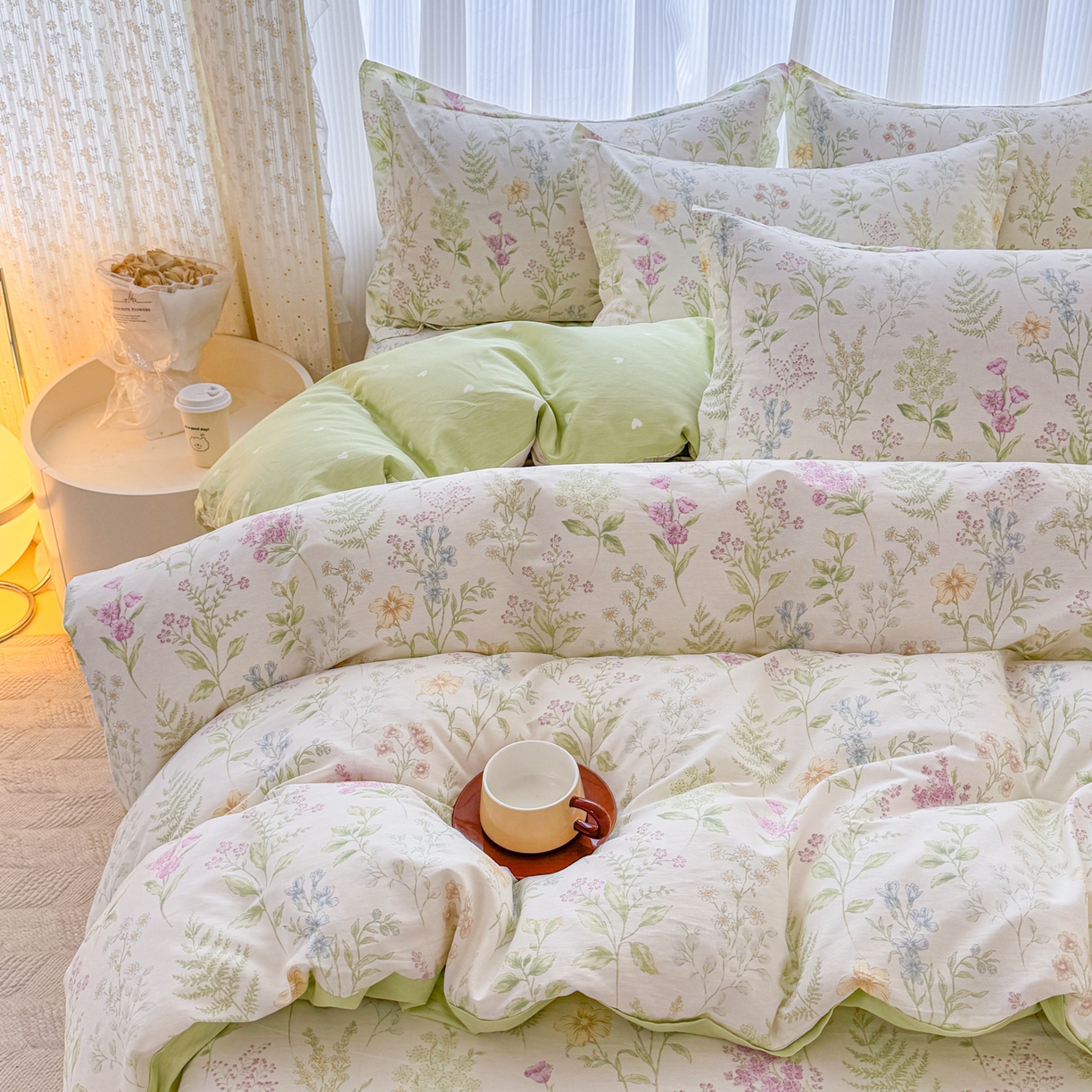 91家纺网 家纺一手货源 找家纺 安逸家纺 2026新款全棉纯棉印花12868系列-被套单件单被套 花田妙语