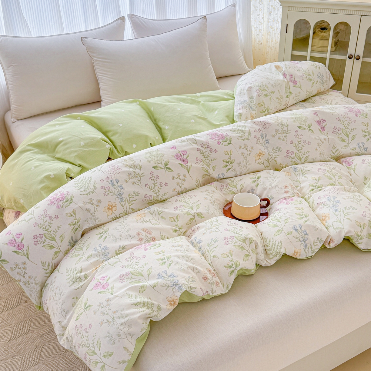 91家纺网 家纺一手货源 找家纺 安逸家纺 2026新款全棉纯棉印花12868系列-被套单件单被套 花田妙语