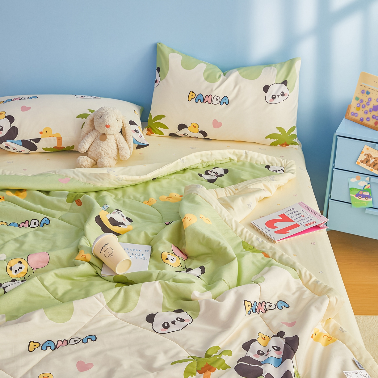 91家纺网 家纺一手货源 找家纺 （总）尊妙被业 2026年新款全棉纯棉印花100%棉花夏被四件套被子被芯-卡通风