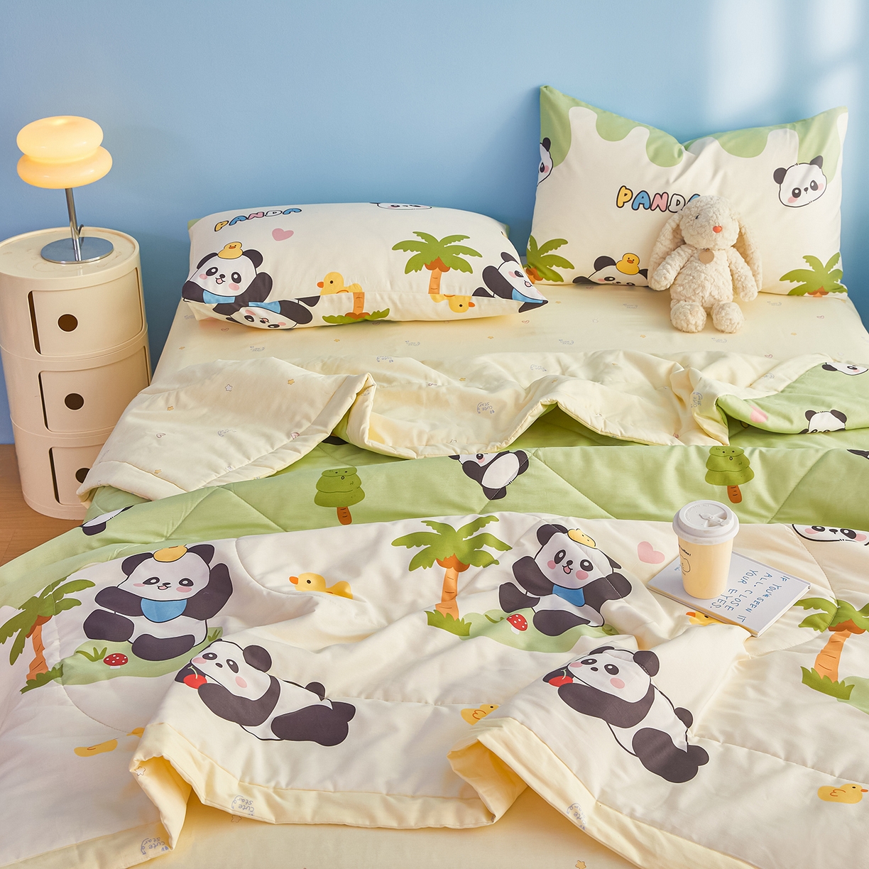 91家纺网 家纺一手货源 找家纺 （总）尊妙被业 2026年新款全棉纯棉印花100%棉花夏被四件套被子被芯-卡通风