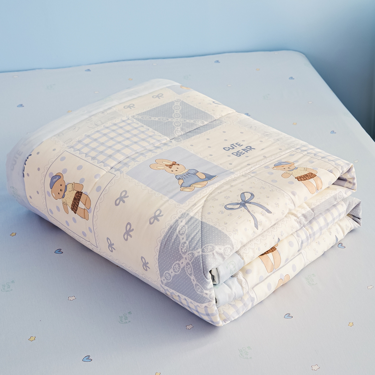 91家纺网 家纺一手货源 找家纺 尊妙被业 2026年新款全棉纯棉印花100%棉花夏被四件套被子被芯-卡通风 海浪摇篮