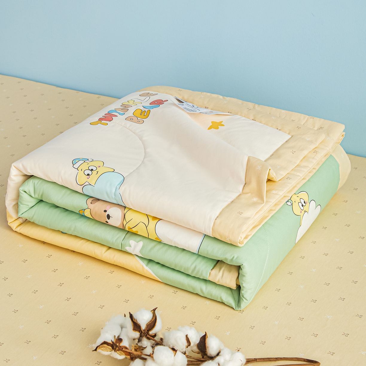 91家纺网 家纺一手货源 找家纺 尊妙被业 2026年新款全棉纯棉印花100%棉花夏被四件套被子被芯-卡通风 冰淇淋派对