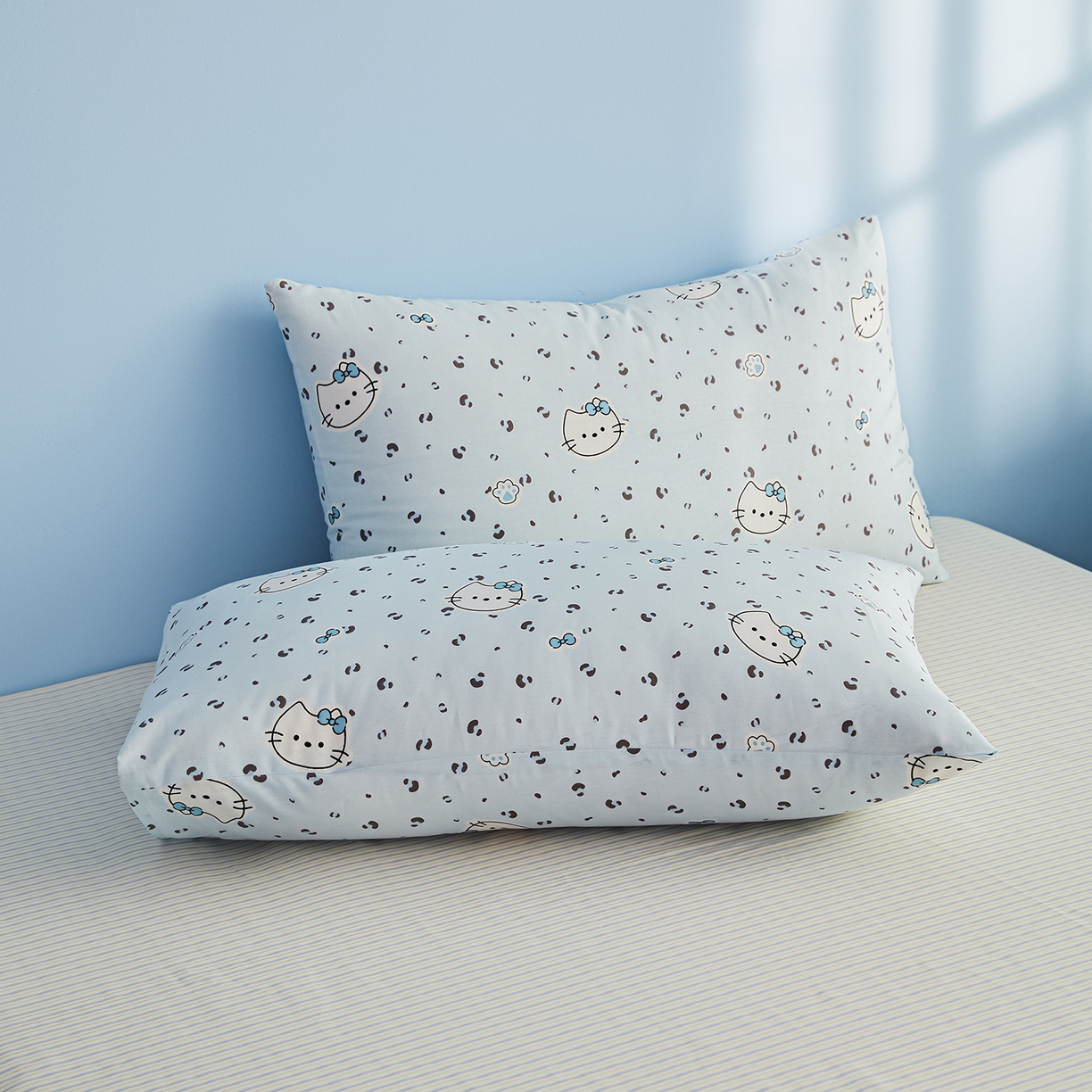 91家纺网 家纺一手货源 找家纺 尊妙被业 2026年新款全棉纯棉印花100%棉花夏被四件套被子被芯-卡通风 凯蒂小姐-兰