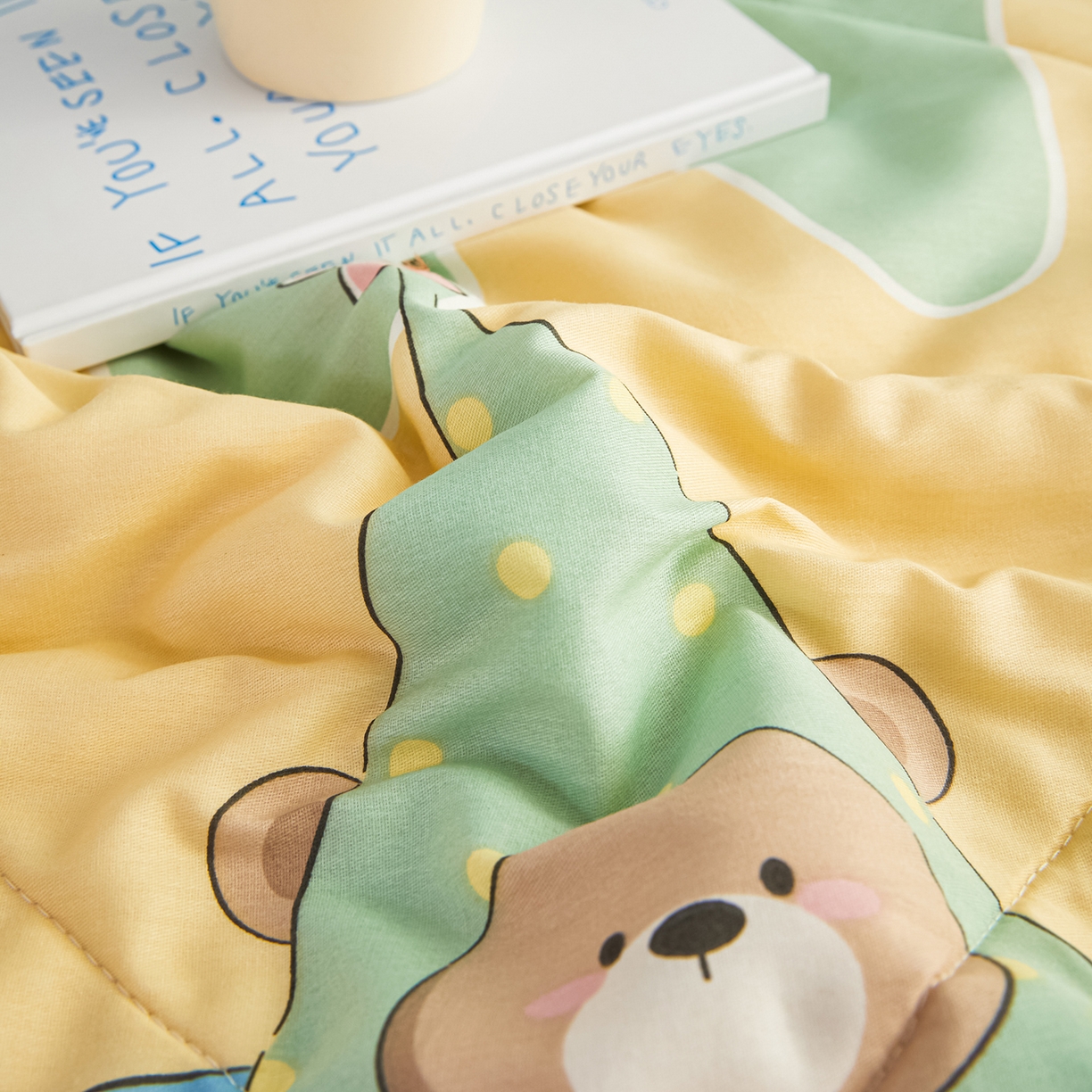 91家纺网 家纺一手货源 找家纺 尊妙被业 2026年新款全棉纯棉印花100%棉花夏被四件套被子被芯-卡通风 冰淇淋派对