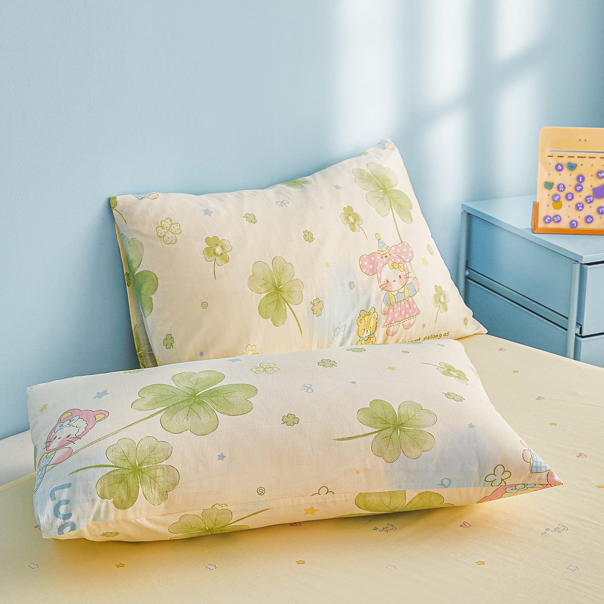 91家纺网 家纺一手货源 找家纺 尊妙被业 2026年新款全棉纯棉印花100%棉花夏被四件套被子被芯-卡通风 春日拾叶