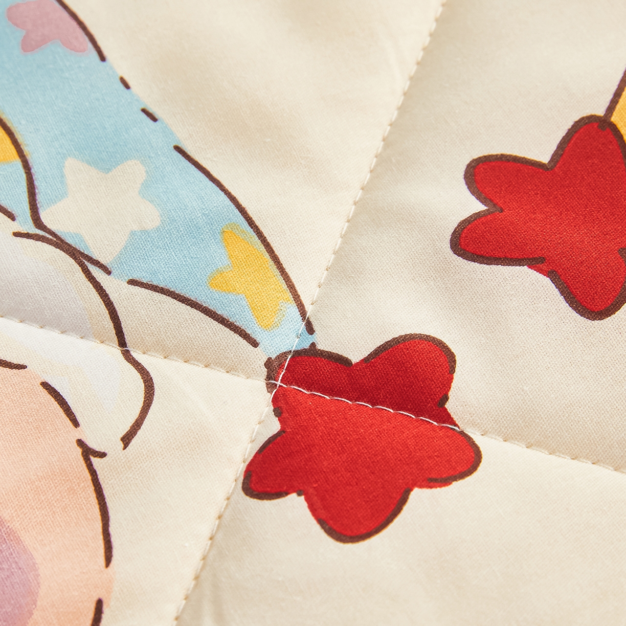 91家纺网 家纺一手货源 找家纺 尊妙被业 2026年新款全棉纯棉印花100%棉花夏被四件套被子被芯-卡通风 星星漫游记