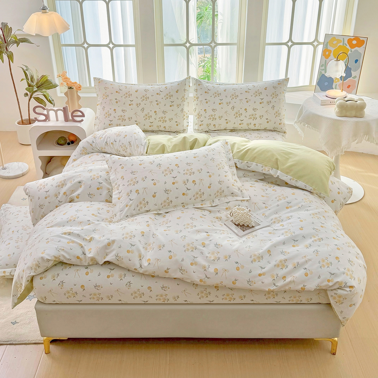 91家纺网 家纺一手货源 找家纺 安逸家纺 2026新款全棉纯棉印花12868系列-被套单件单被套 蕾拉果园