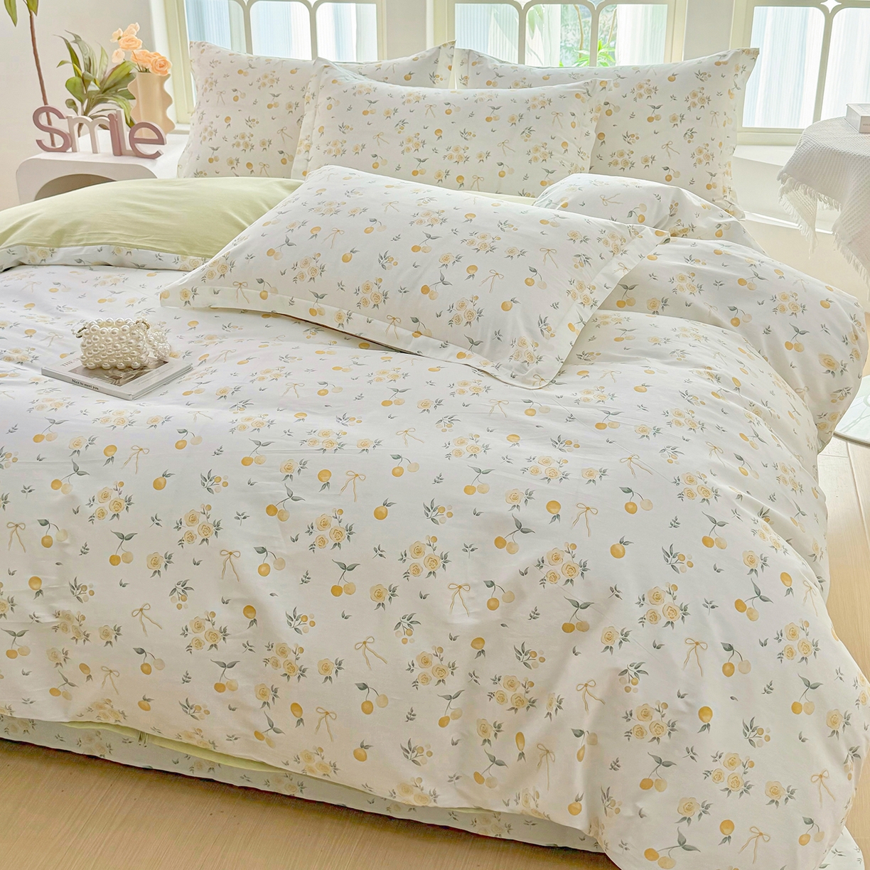 91家纺网 家纺一手货源 找家纺 安逸家纺 2026新款全棉纯棉印花12868系列-被套单件单被套 蕾拉果园