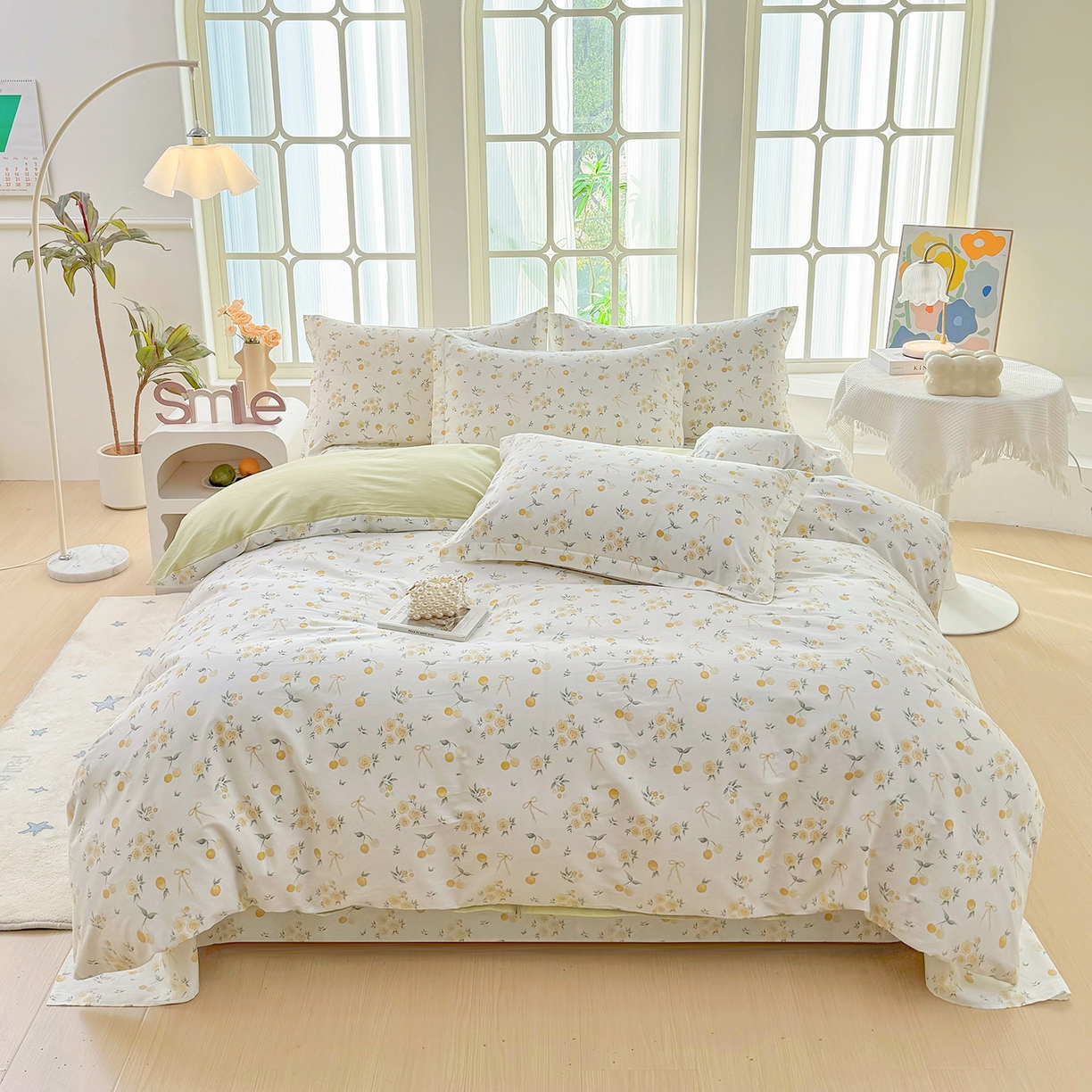 91家纺网 家纺一手货源 找家纺 安逸家纺 2026新款全棉纯棉印花12868系列-被套单件单被套 蕾拉果园