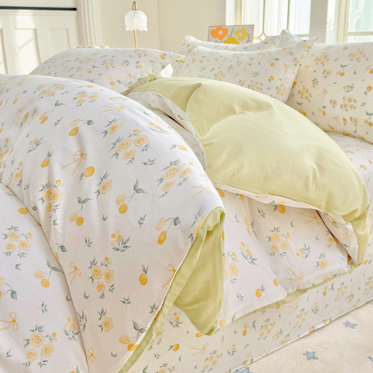 91家纺网 家纺一手货源 找家纺 安逸家纺 2026新款全棉纯棉印花12868系列-被套单件单被套 蕾拉果园