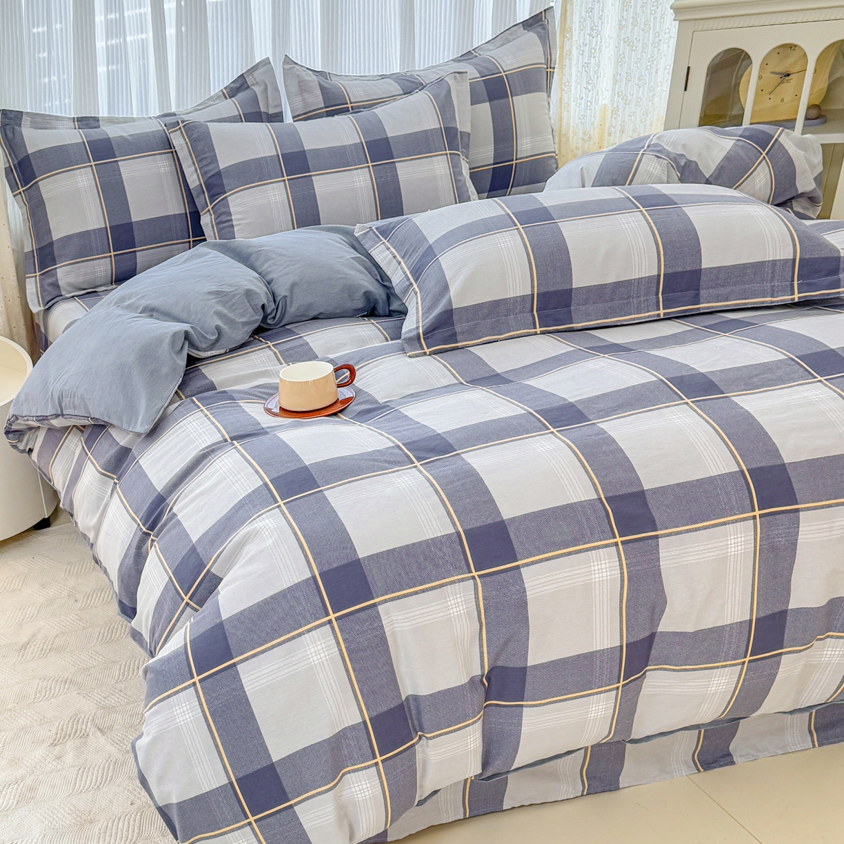 91家纺网 家纺一手货源 找家纺 安逸家纺 2026新款全棉纯棉印花12868系列-被套单件单被套 梦幻格