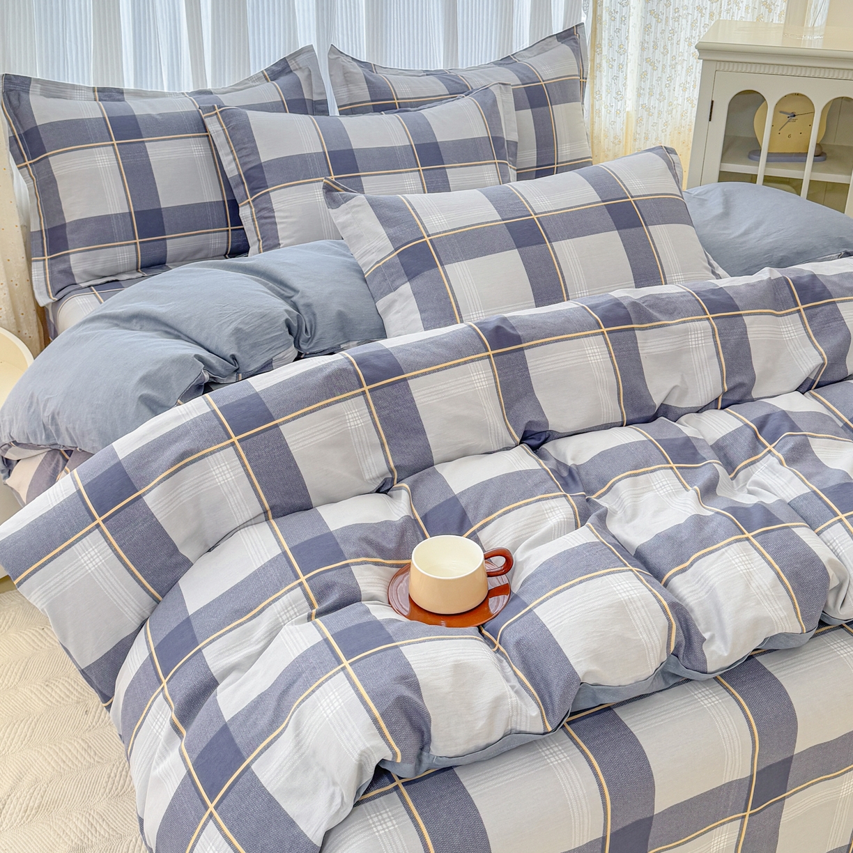 91家纺网 家纺一手货源 找家纺 安逸家纺 2026新款全棉纯棉印花12868系列-被套单件单被套 梦幻格