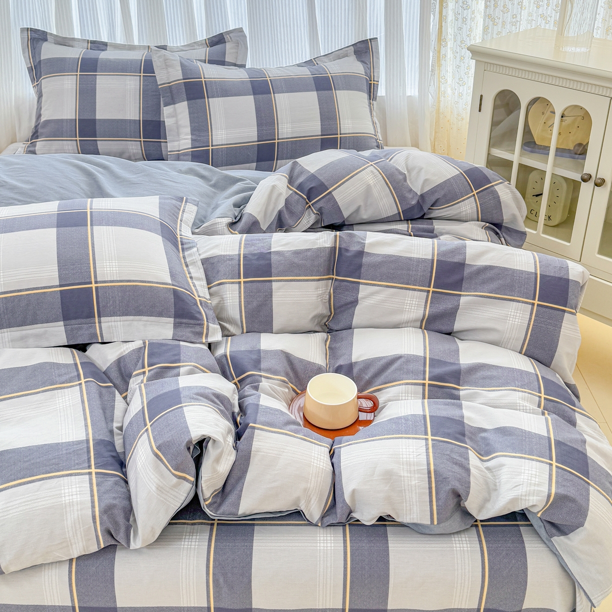 91家纺网 家纺一手货源 找家纺 安逸家纺 2026新款全棉纯棉印花12868系列-被套单件单被套 梦幻格