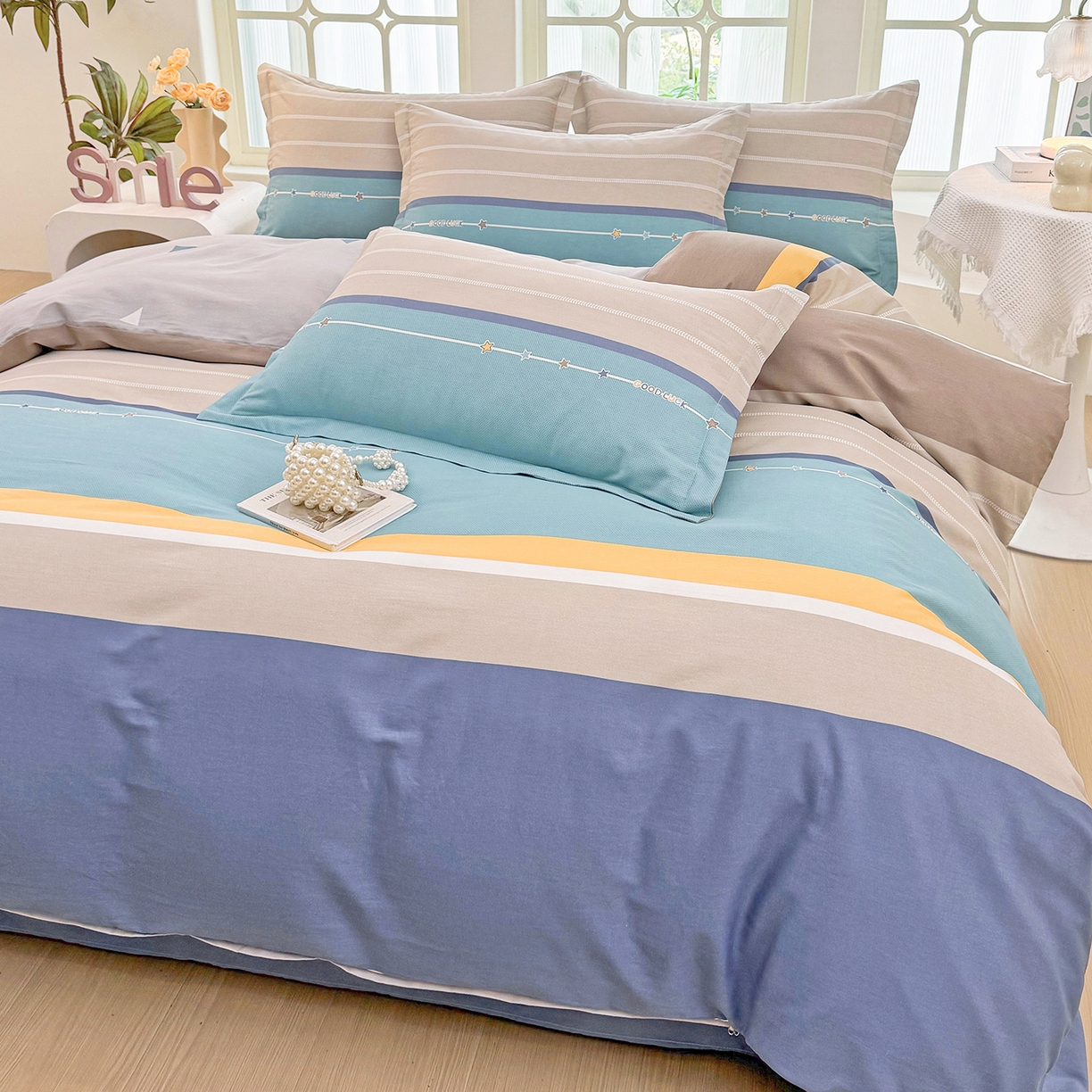 91家纺网 家纺一手货源 找家纺 安逸家纺 2026新款全棉纯棉印花12868系列-被套单件单被套 米兰印象