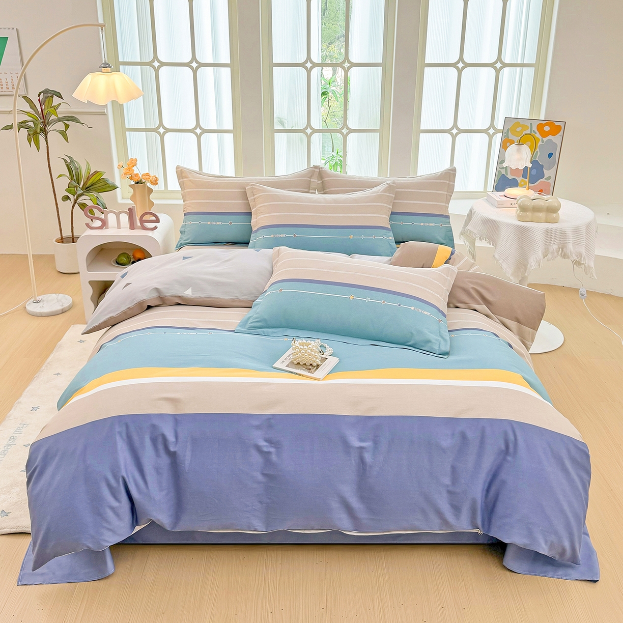 91家纺网 家纺一手货源 找家纺 安逸家纺 2026新款全棉纯棉印花12868系列-被套单件单被套 米兰印象