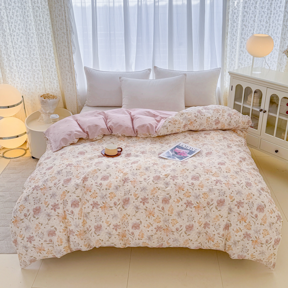 91家纺网 家纺一手货源 找家纺 安逸家纺 2026新款全棉纯棉印花12868系列-被套单件单被套 苏糖咖